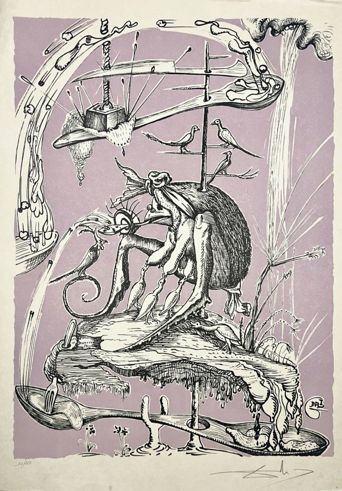 Salvador DALI - Les Songes Drôlatiques de Pantagruel, Planche XIII