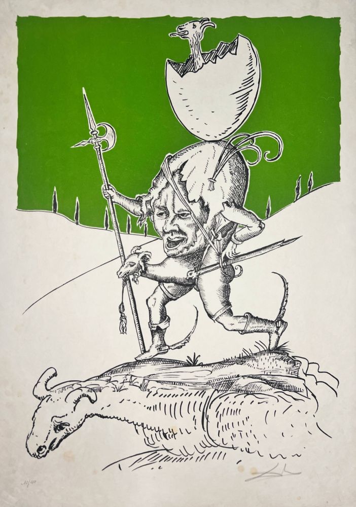 Salvador DALI - Les Songes Drôlatiques de Pantagruel, Planche XVII