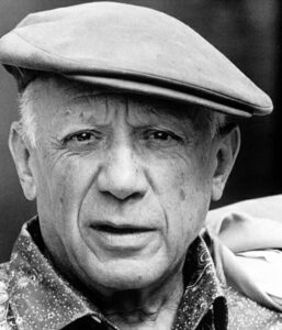 Portrait of Pablo Picasso promoting original lithographs and aquatint etchings
