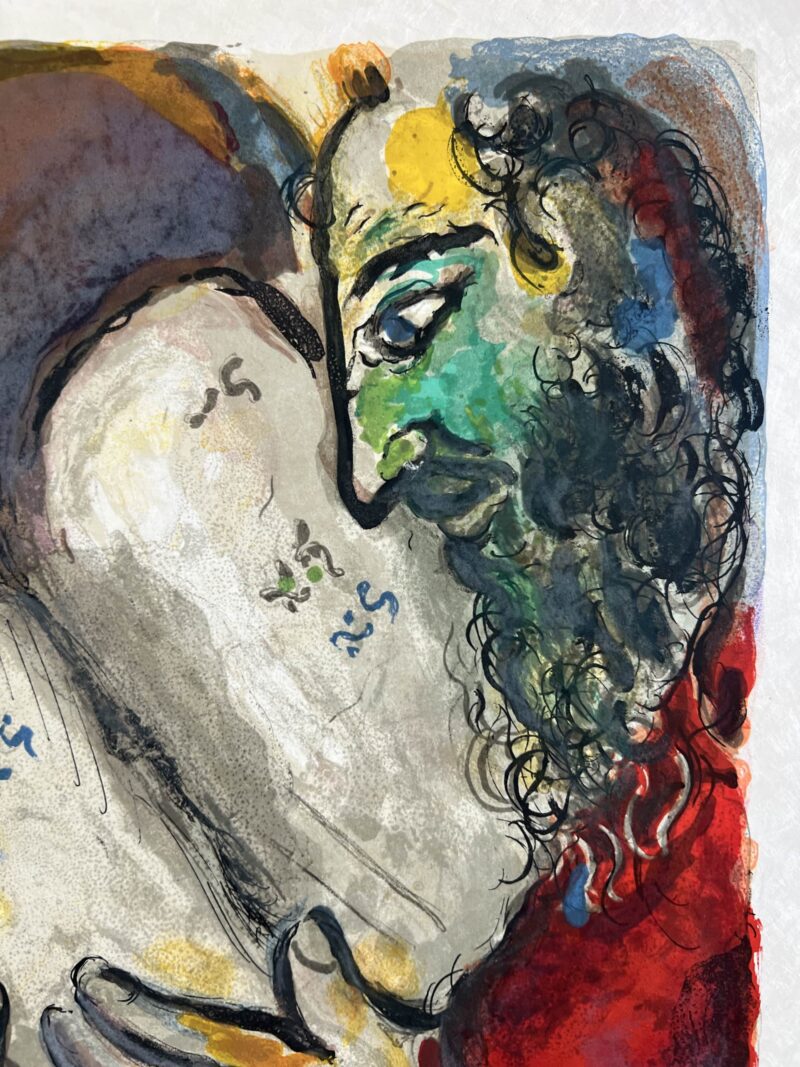 Marc Chagall -  He wrote in the Tables the wordes of the covenant, even the Ten Commandments, 1966 - Image 4