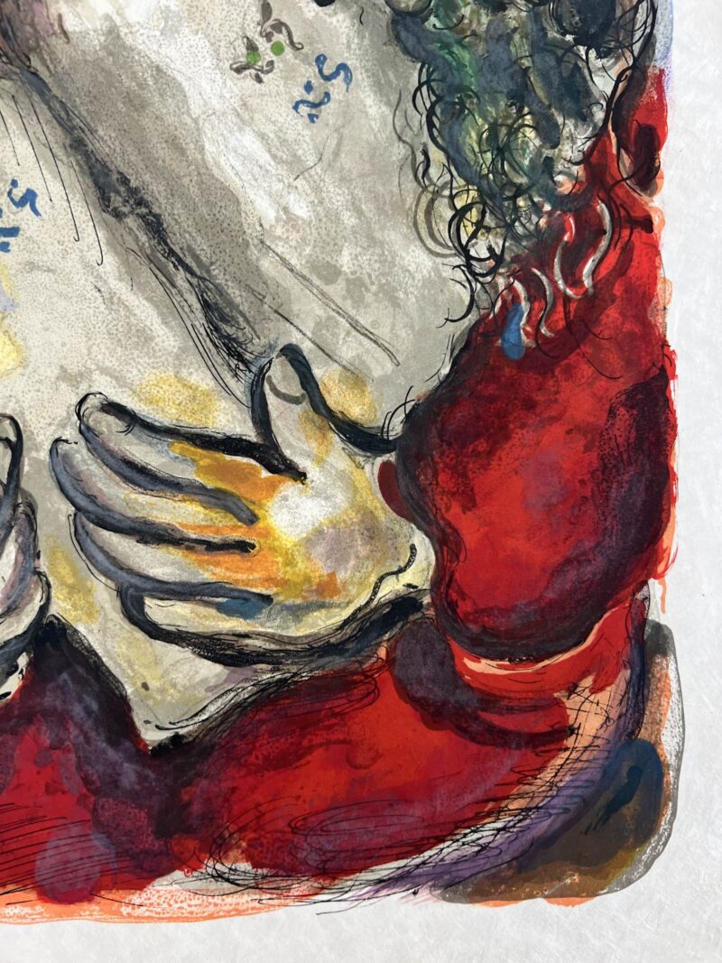 Marc Chagall -  He wrote in the Tables the wordes of the covenant, even the Ten Commandments, 1966 - Image 5